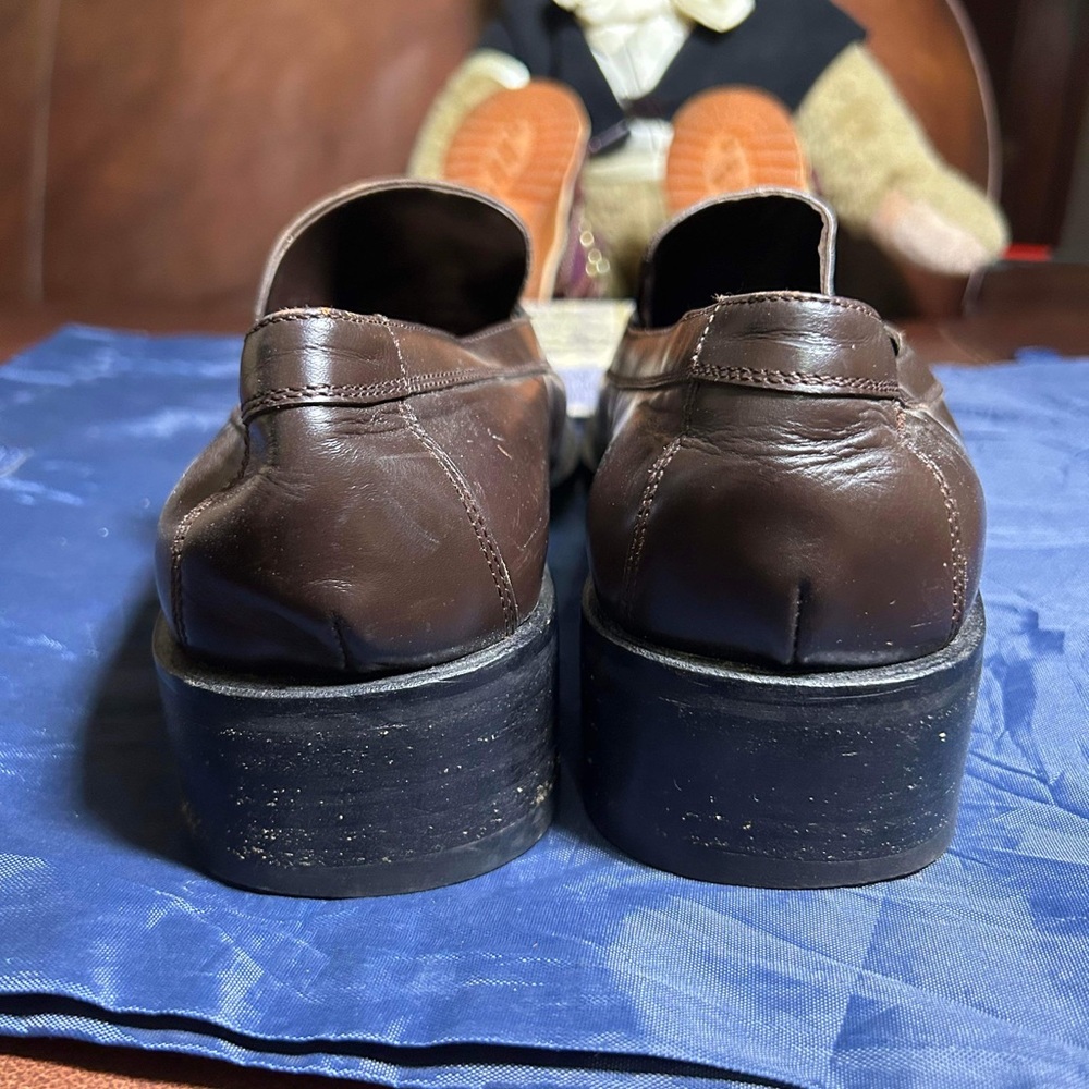 Gucci Brown Leather Dress Shoes Sz 8.5 E - Picture 6 of 12